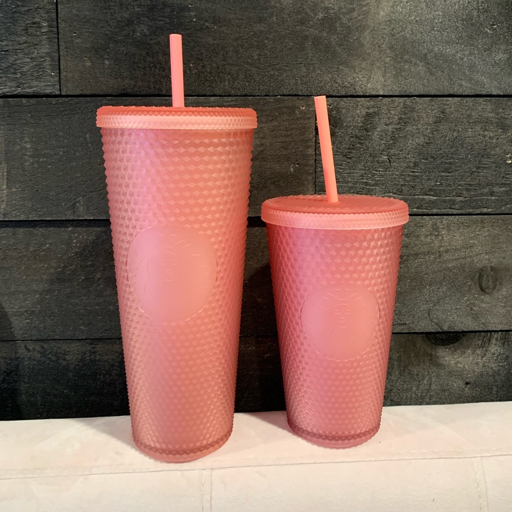 ✨BUNDLE✨ NWT 2022 Starbucks Pink Lemonade Venti & Grande Tumbler🍋